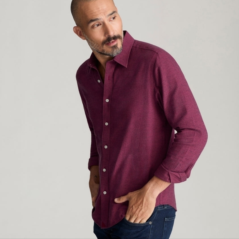 Untuckit men's veneto button-up shirt size 3XL red long sleeve